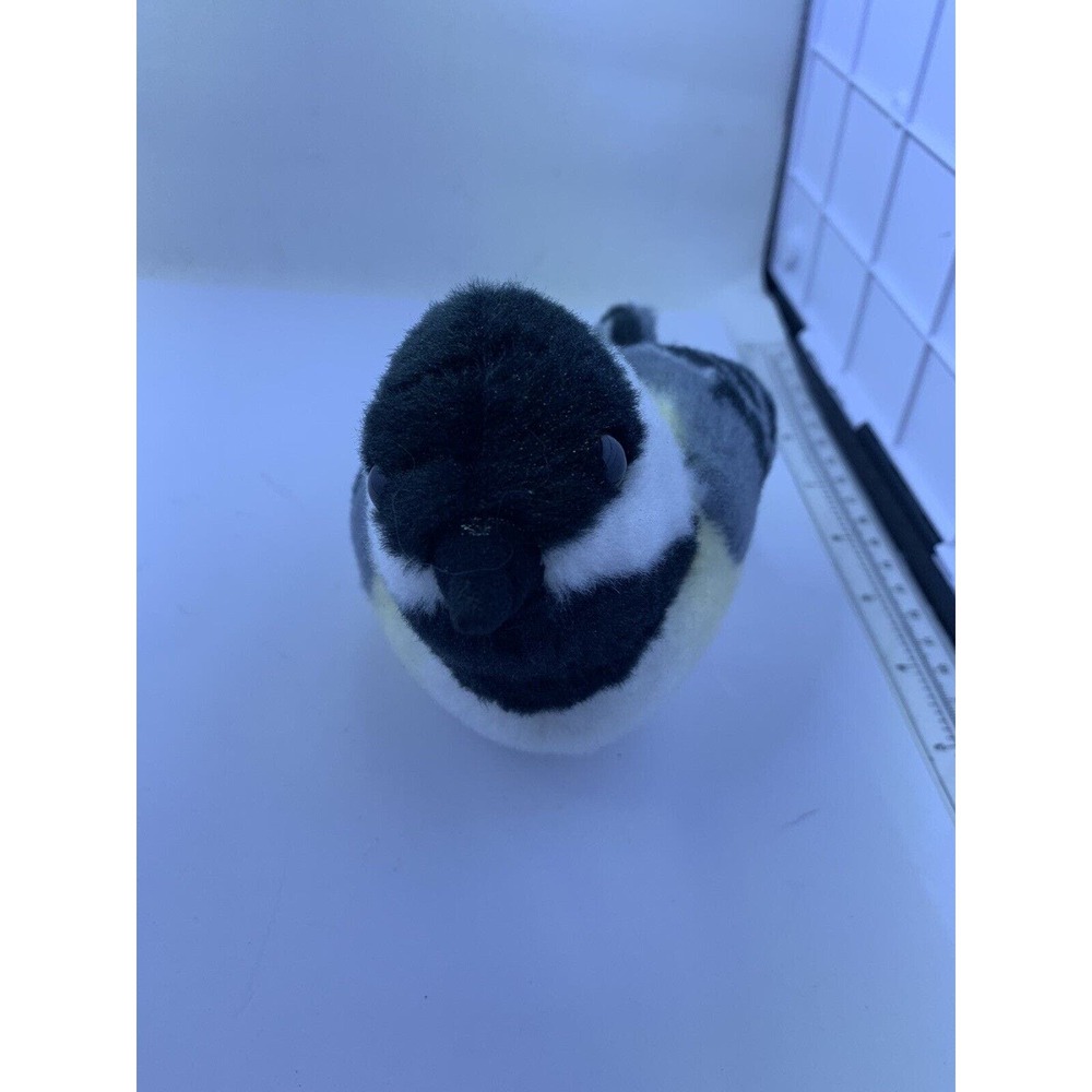 K & M International Audubon Black Capped Chickadee Bird Chirping Plush 6" Toy